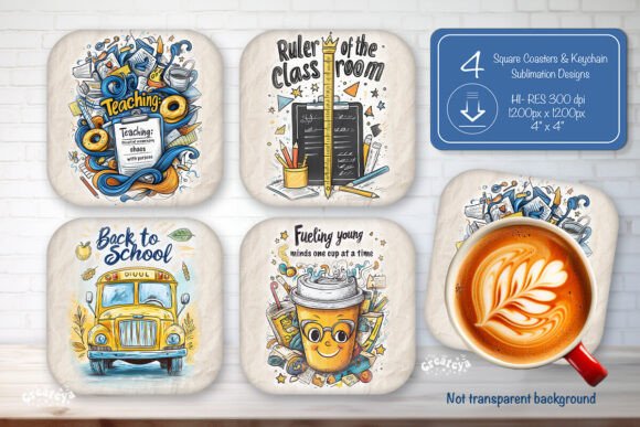Download Funny Teacher Square Coaster Sublimation - Sublimation Collection