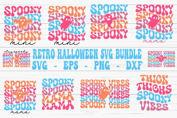Download Retro Halloween Svg Bundle, T-shirts - Premium Bundle