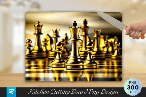 Download Golden Chess Cutting Board Sublimation - Sublimation Collection