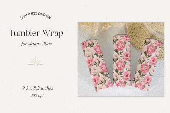 Download Soft Peony Tumbler Wrap Sublimation File - Sublimation Collection