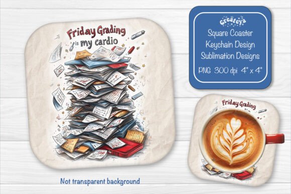 Download Funny Teacher Square Coaster Sublimation - Sublimation Collection