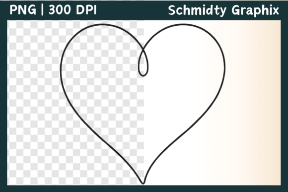 Download Simple Line Art Heart Sublimation PNG - Sublimation Collection