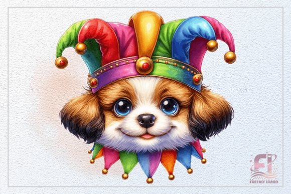 Download Cute Puppy Jester Sublimation Clipart - Sublimation Collection