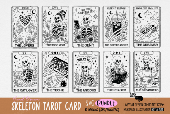 Download Skeleton Tarot Card Halloween SVG Bundle - Halloween svg bundle Collection