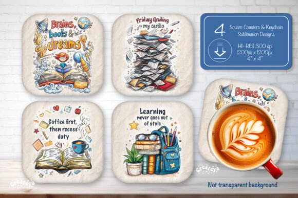 Download Funny Teacher Square Coaster Sublimation - Sublimation Collection