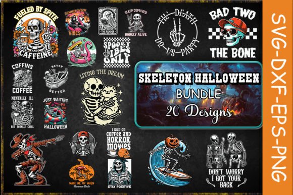 Download Skeleton Halloween SVG Bundle - Halloween svg bundle Collection