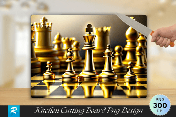 Download Golden Chess Cutting Board Sublimation - Sublimation Collection