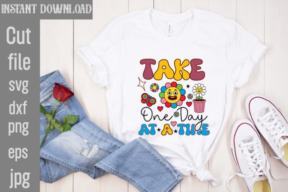 Download Take One Day at a Time Retro PNG Sublimation - Sublimation Collection