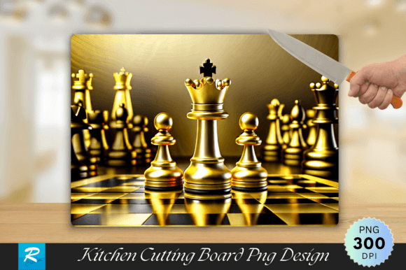 Download Golden Chess Cutting Board Sublimation - Sublimation Collection