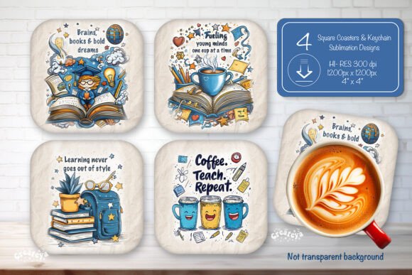 Download Funny Teacher Square Coaster Sublimation - Sublimation Collection