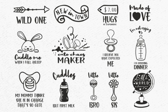 Download Baby Svg Bundle, Baby Quote Svg - Baby svg bundle Collection