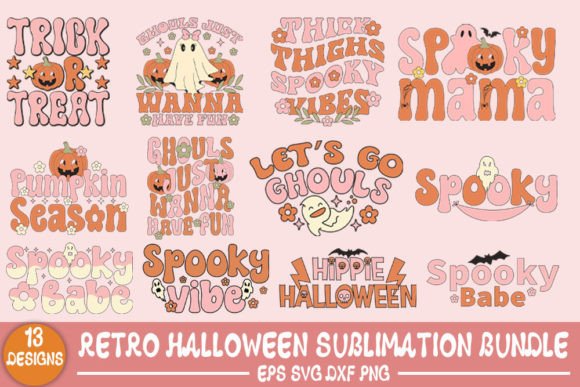 Download Retro Halloween Sublimation Svg Bundle, - Sublimation Collection