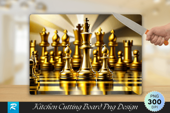 Download Golden Chess Cutting Board Sublimation - Sublimation Collection