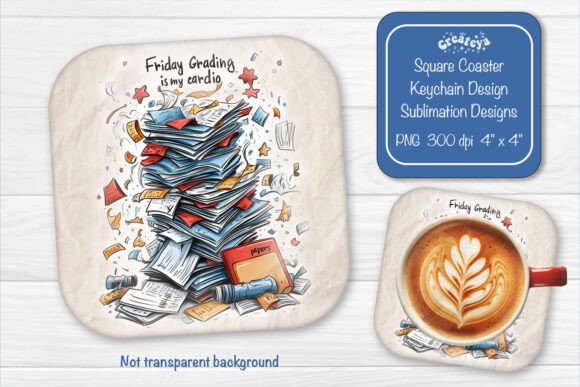 Download Funny Teacher Square Coaster Sublimation - Sublimation Collection